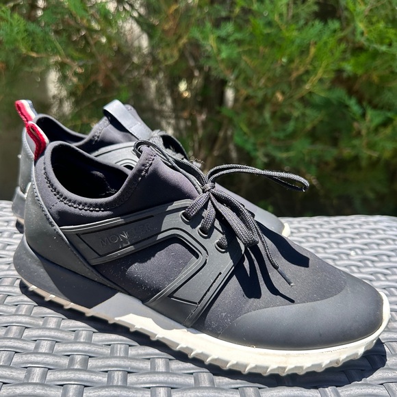 Moncler Women’s Emilien Rubber and Leather -Trimmed Neoprene Sneakers - Picture 1 of 8